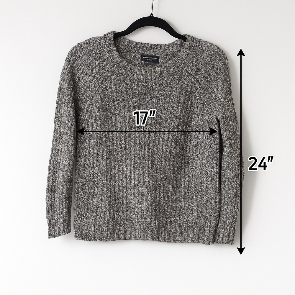 American Eagle Soft Gray Knit Sweater XS